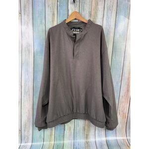Zero Restriction Golf Outerwear Jacket Size XL Pullover 1/4 Snap Gray USA Made